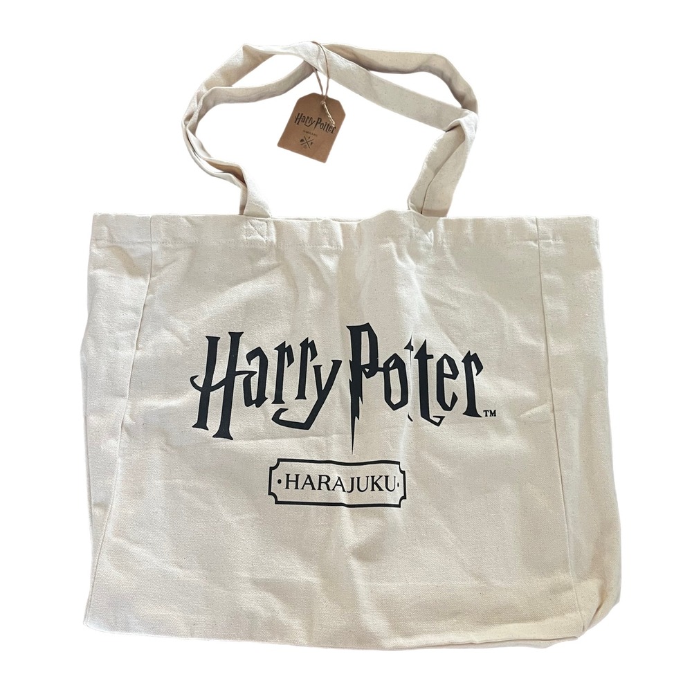 Harry Potter Tote Bag Women OS Cream NEW Harajuku Dobby Graphic Canvas Bag